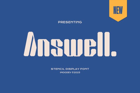Answell: The Bold Stencil Display Typeface for Makers