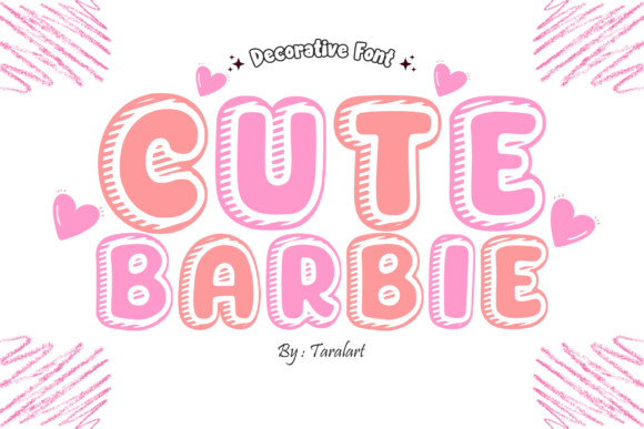 Cutebarbie Regular: A Playful Display Font for Makers