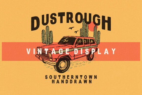 Dustrough Reguler: A Vintage Display Font for Bold Web Headers