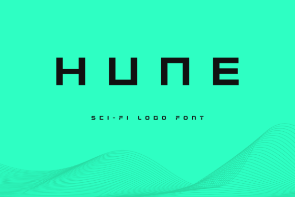 Hune: A Bold Display Font for Futuristic Branding