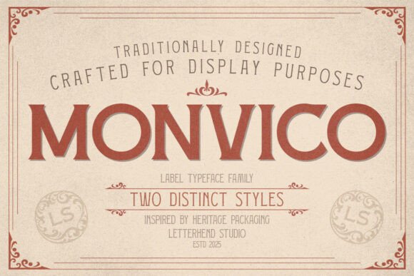 Monvico One: The Perfect Vintage Display Font for Crafters
