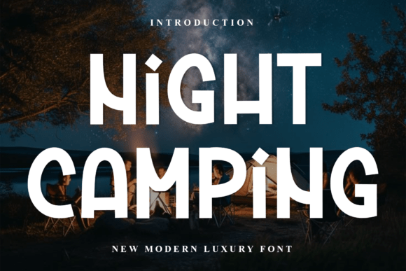 Night Camping: A Festive Display Font for Holiday Branding
