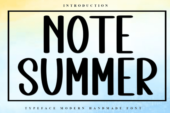 Note Summer Font: A Designer's Take on Soft Branding
