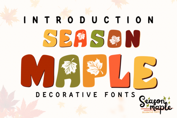 Season Maple: A Fun Display Font for Editorial Design
