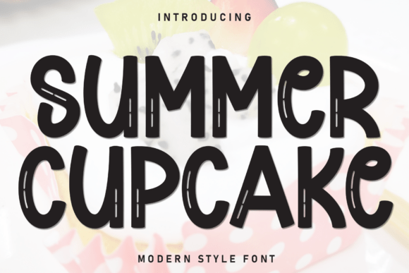 Summer Cupcake Font: A Sweet Display for Creative Projects