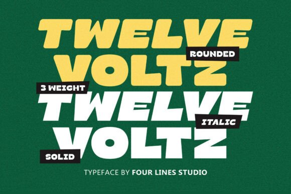 Twelve Voltz: A Bold Display Typeface for Modern Editors
